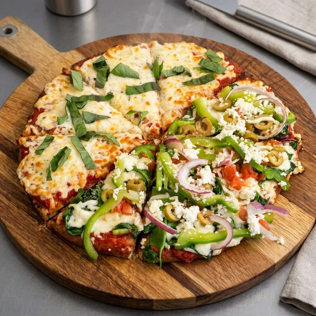 Healthy fire-roasted pizza at Avatara Food Truck Calgary